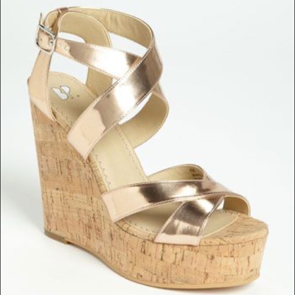 Rose gold wedges
